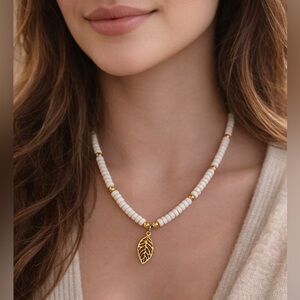 Golden Whisper Leaf Necklace